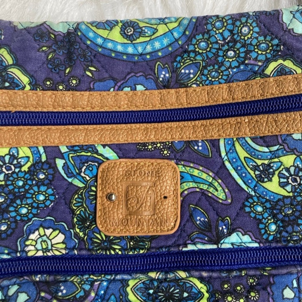 Stone Mountain Blue and Brown Quilted Bag